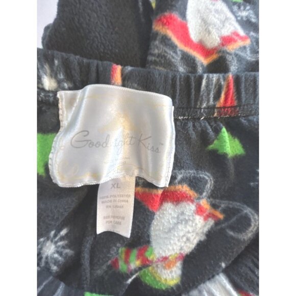 Good Night Kiss Womens Pajama Bottoms Christmas Snowman Size XL - Picture 3 of 5